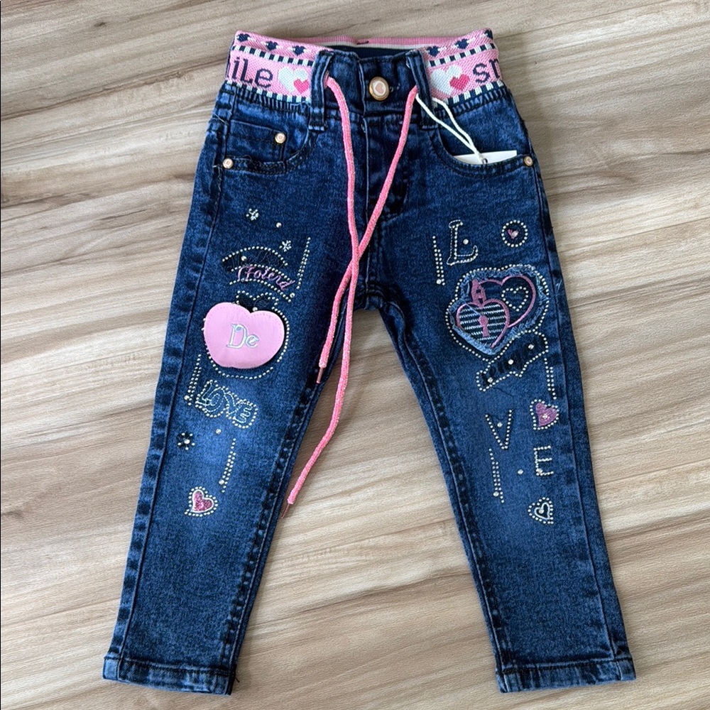Bundle for gena0210 Stylish Kids Denim Jeans with Pink Accents